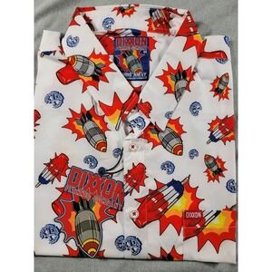 Dixxon Bombs Away Shirt Mens‎ 4XL Bomb Pop, Summer Fun Casual S/S Button Up